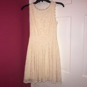 Flowy Lace Dress (Cream Colored)